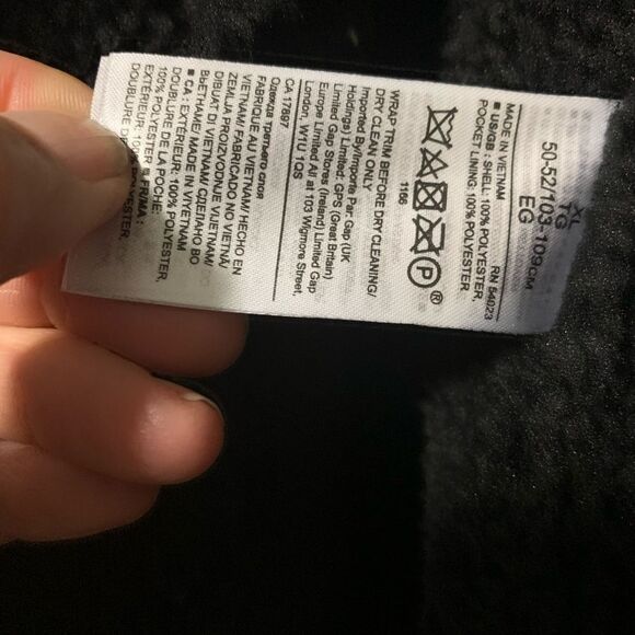 Banana Republic NWOT Black Faux Suede Moto Jacket Sherpa Lined XL - Picture 4 of 10